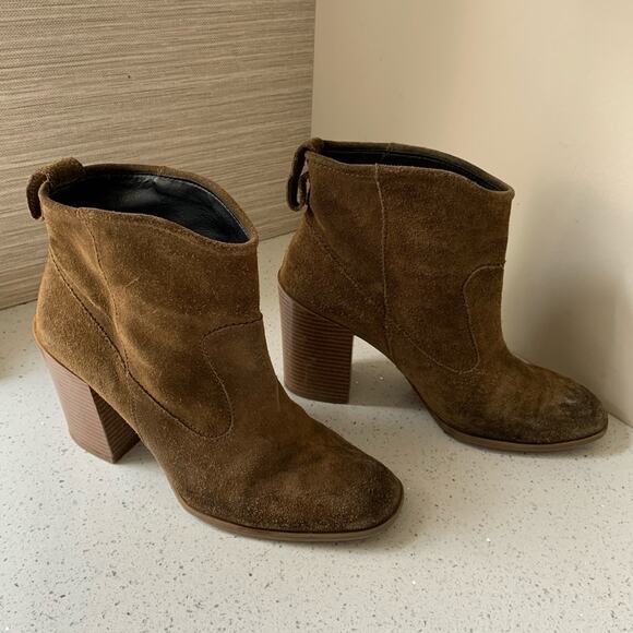 Zara Suede Ankle Boot 10 US - Picture 2 of 9